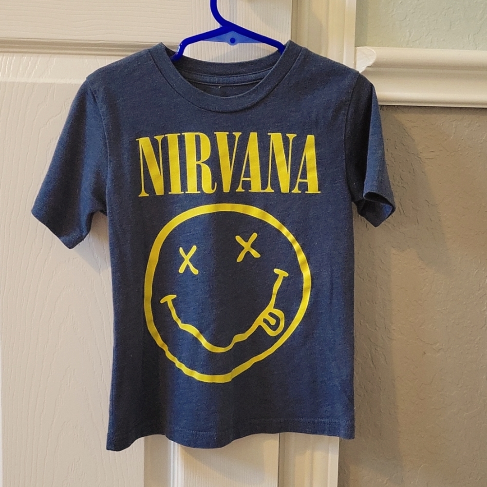 Nirvana Band T-shirt Navy Blue 4T